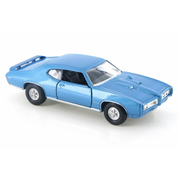 4.5" Welly 1969 Pontiac GTO Diecast Toy Car 43714D Blue 4.5" Welly 1969 Pontiac GTO Diecast Toy Car 43714D Blue